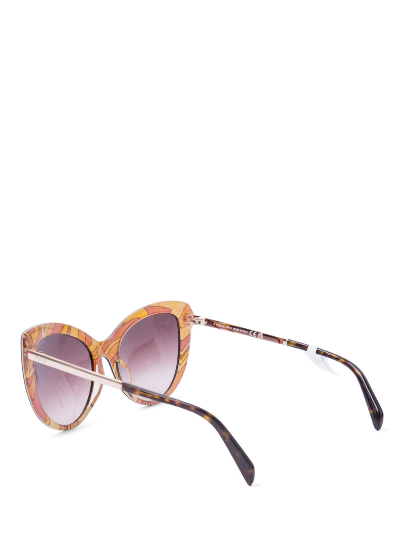 Emilio Pucci Logo Cat Eye Gradient Sunglasses Black