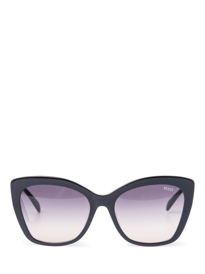 Emilio Pucci Logo Cat Eye Gradient Sunglasses Black Multicolor