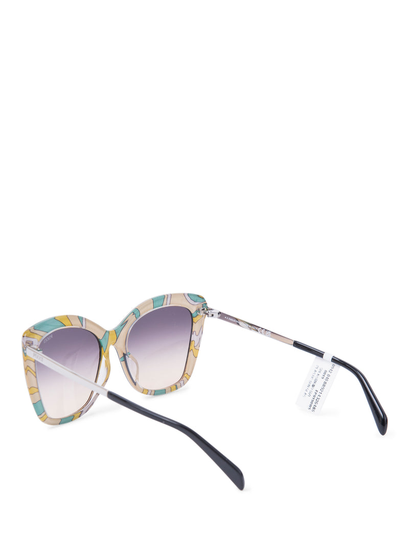 Emilio Pucci Logo Cat Eye Gradient Sunglasses Black Multicolor