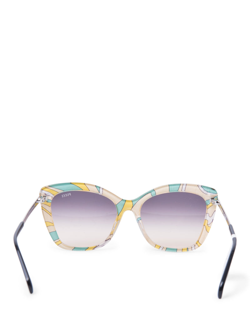 Emilio Pucci Logo Cat Eye Gradient Sunglasses Black Multicolor