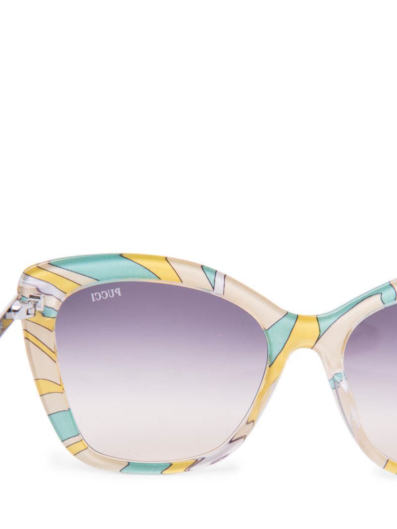 Emilio Pucci Logo Cat Eye Gradient Sunglasses Black Multicolor