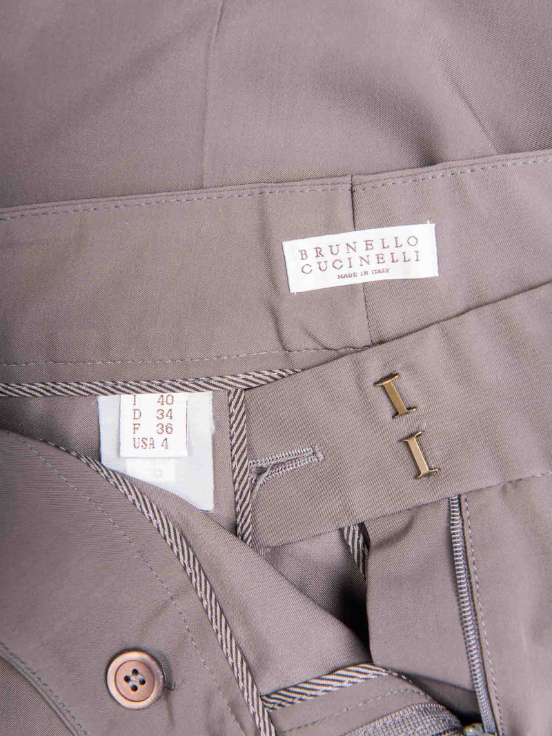 Brunello Cucinelli Pleated Trousers Taupe