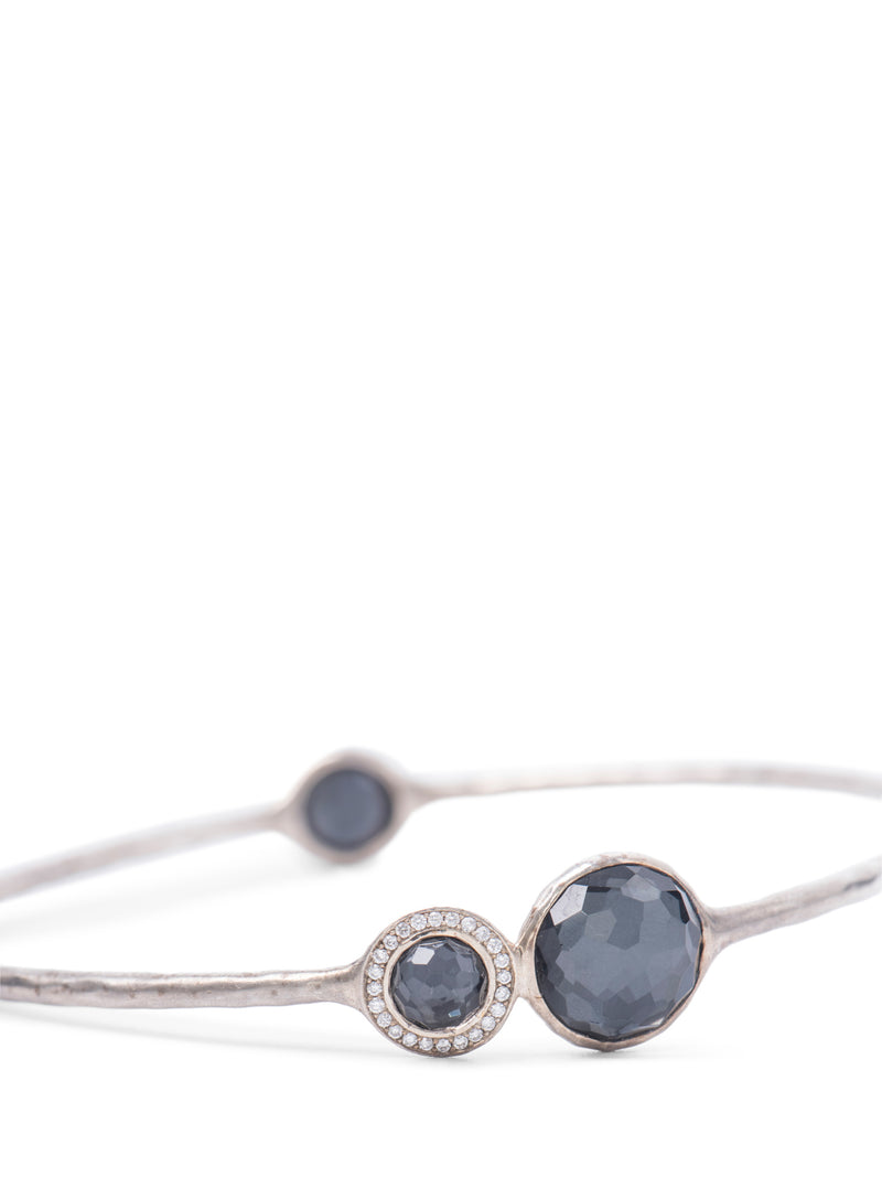 Ippolita Diamond Sterling Silver Onyx Bracelet