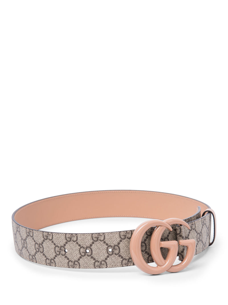 Gucci GG Supreme Marmont Belt Brown