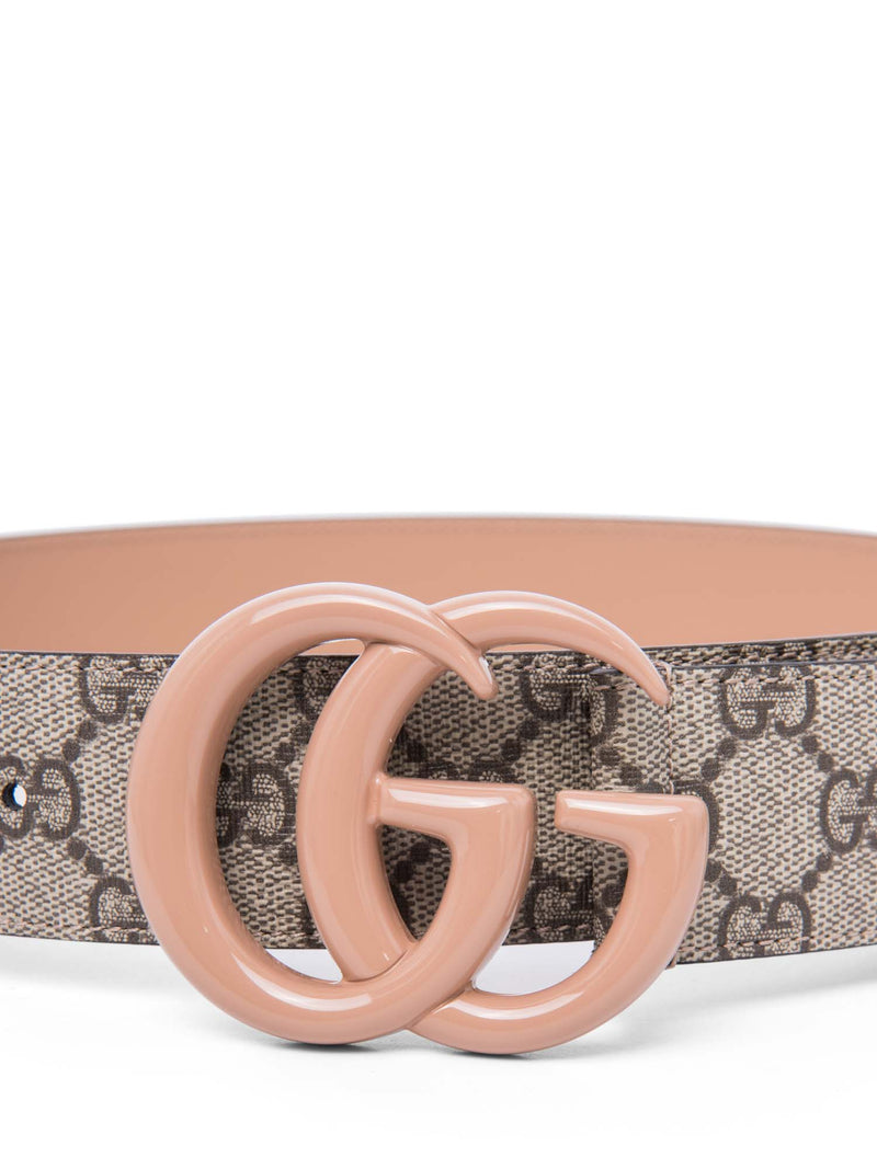 Gucci GG Supreme Marmont Belt Brown