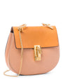 Chloe Leather Drew Messenger Bag Brown Gold