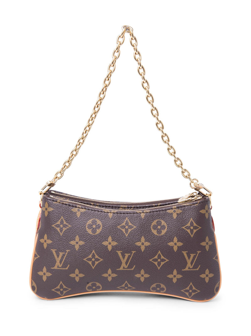 Louis Vuitton Monogram Liv Pochette Messenger Bag Brown