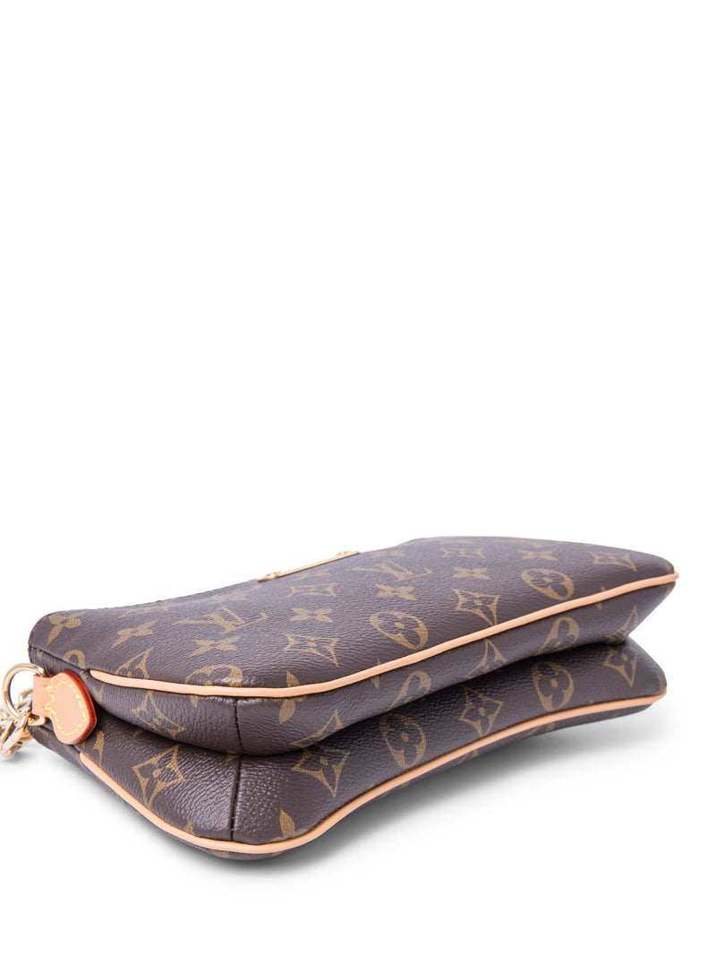 Louis Vuitton Monogram Liv Pochette Messenger Bag Brown