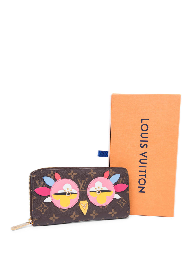 Louis Vuitton Monogram Lovely Birds Embellished Long Wallet Multicolor