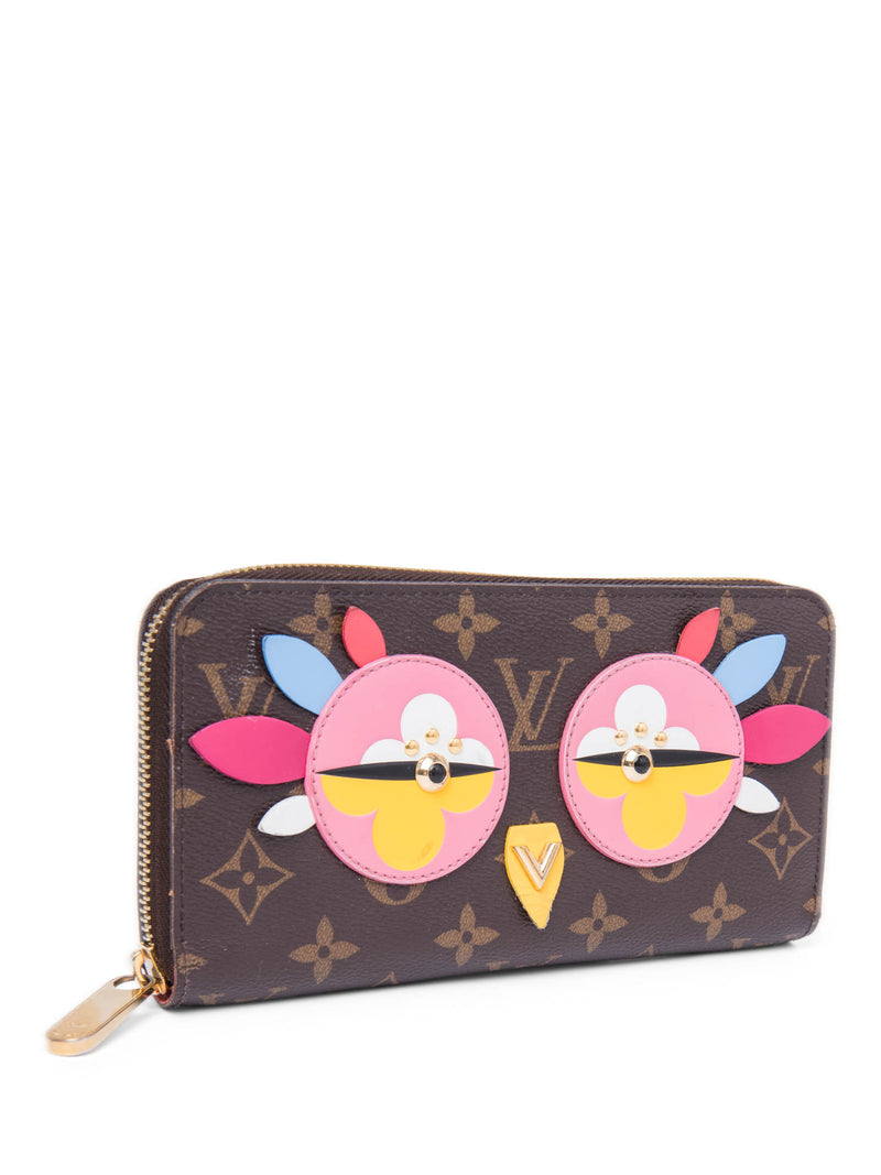 Louis Vuitton Monogram Lovely Birds Embellished Long Wallet Multicolor