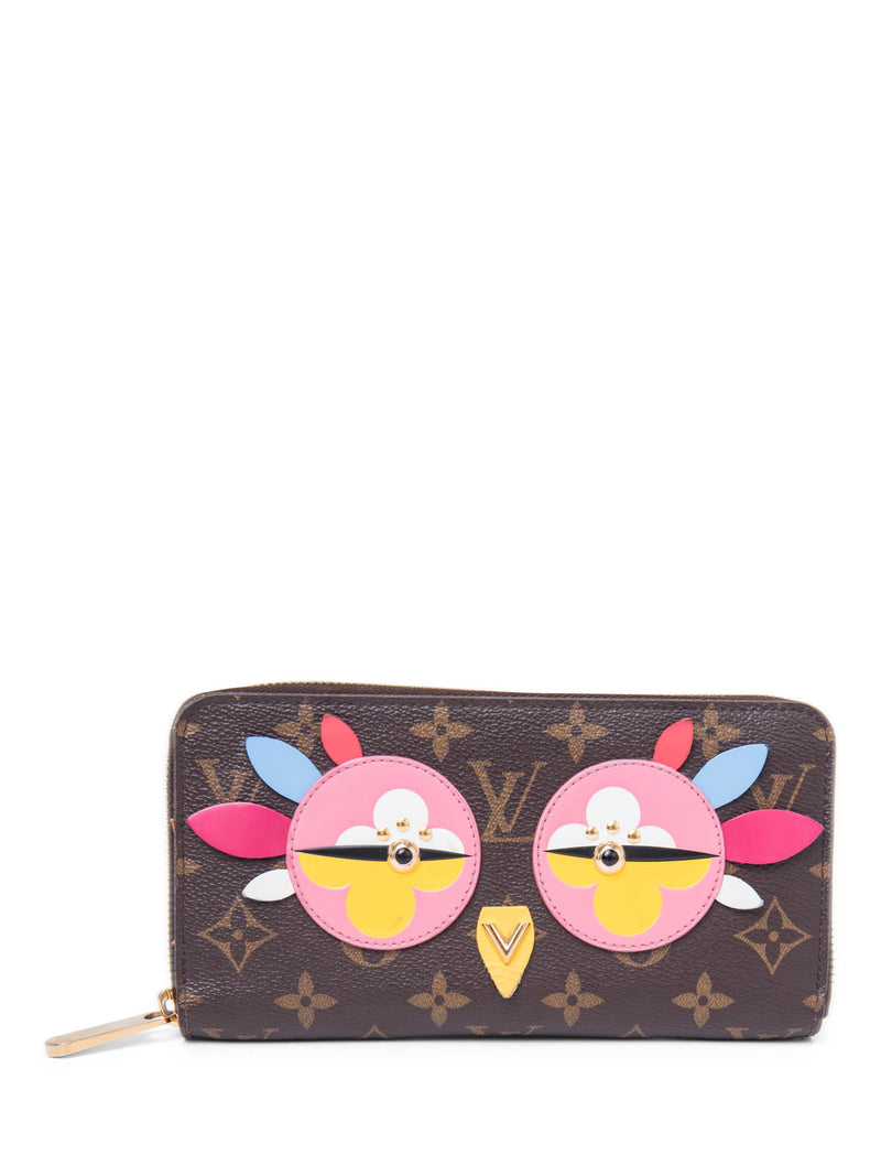 Louis Vuitton Monogram Lovely Birds Embellished Long Wallet Multicolor