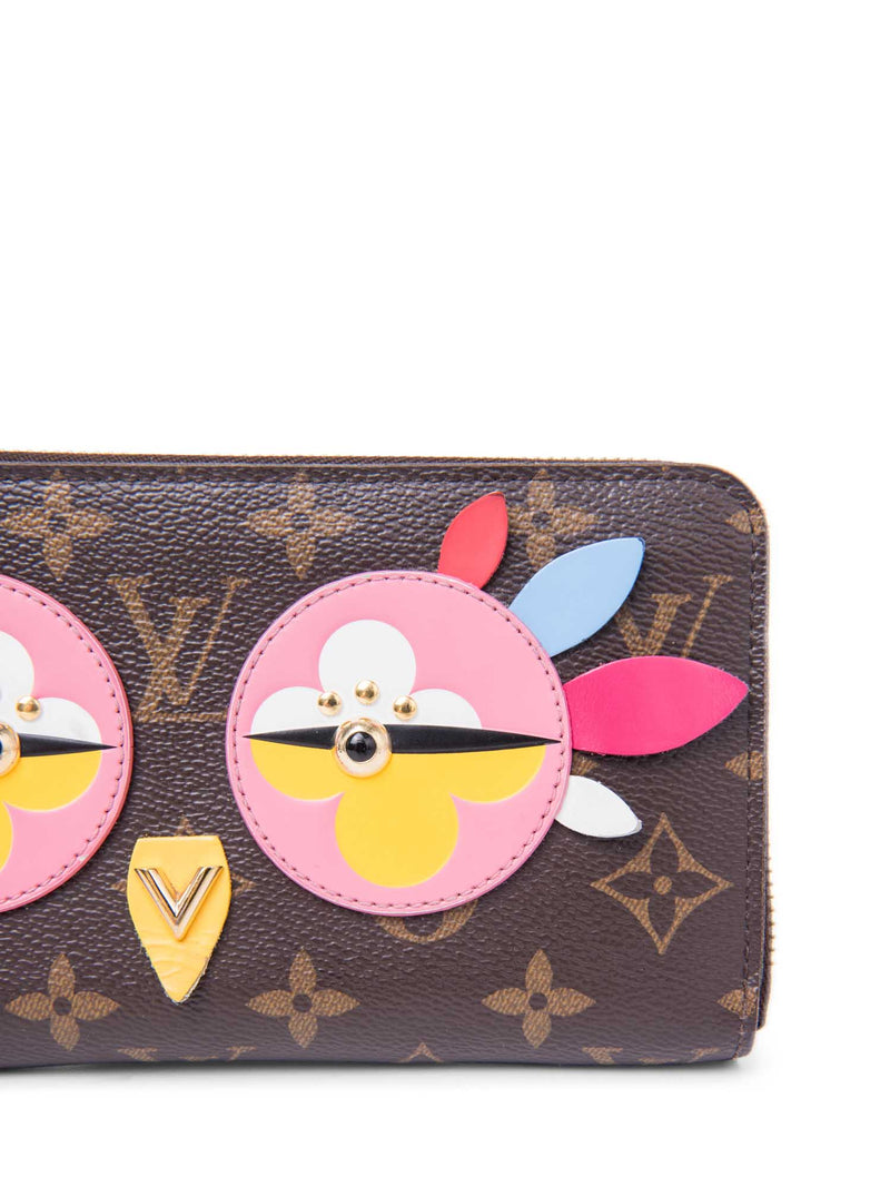 Louis Vuitton Monogram Lovely Birds Embellished Long Wallet Multicolor