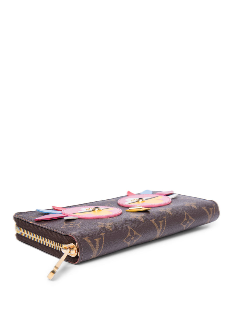 Louis Vuitton Monogram Lovely Birds Embellished Long Wallet Multicolor