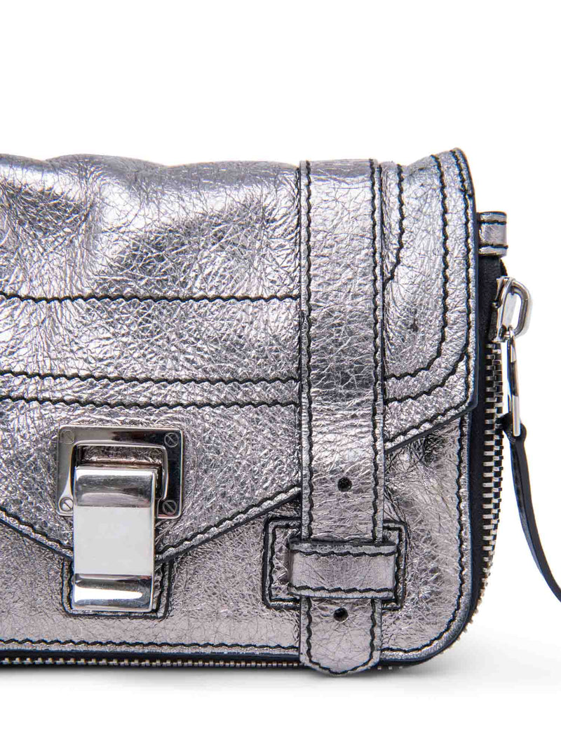 Proenza Schouler PS1 Mini Crossbody Bag Silver