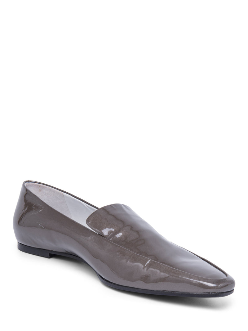 The Row Patent Leather Loafers Taupe