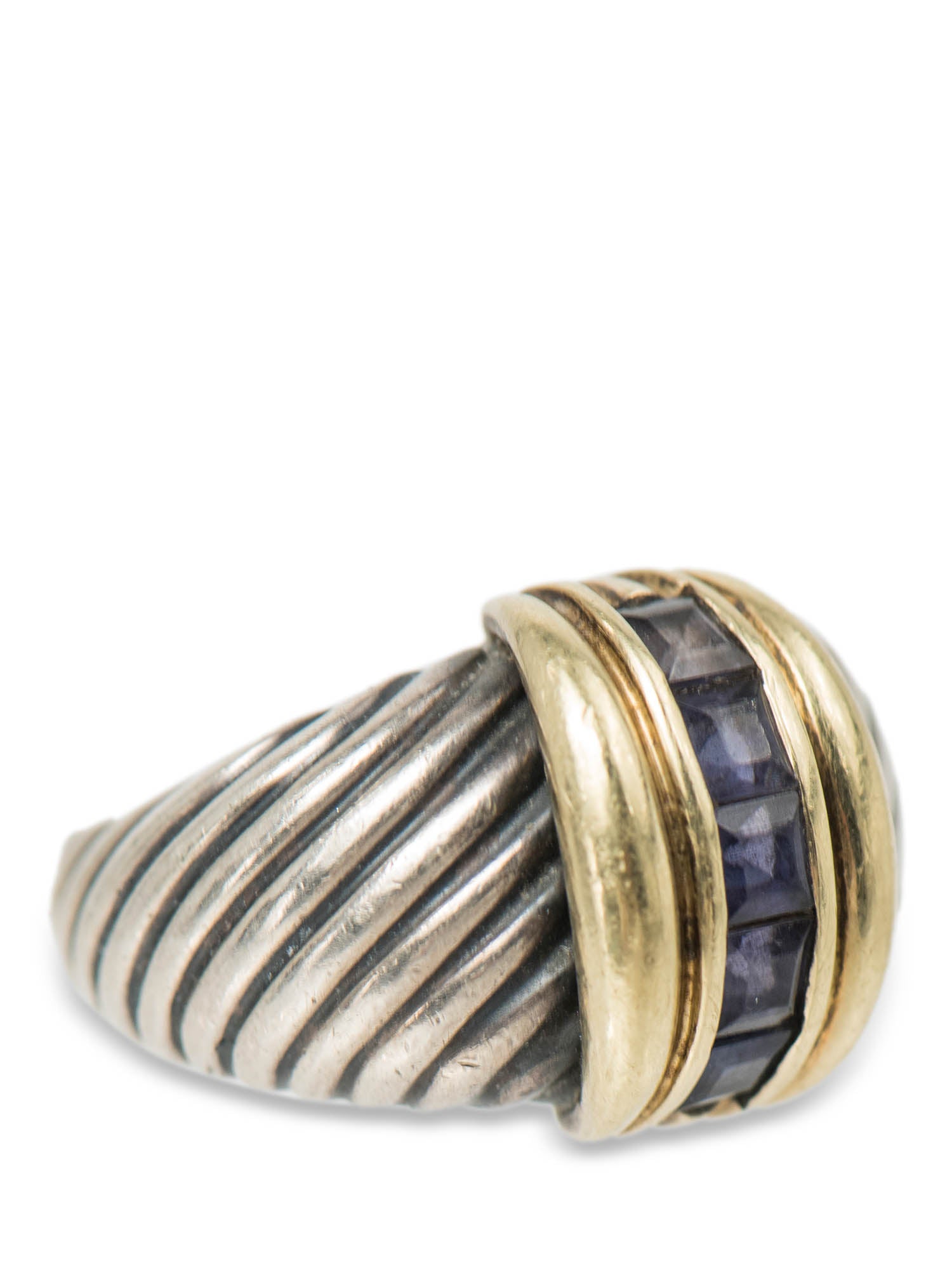 David Yurman 14K Gold Sterling Silver Cable Ring