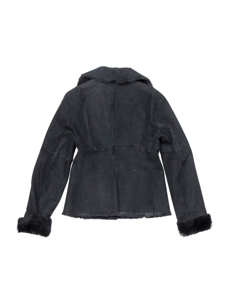 Dolce & Gabbana Fur Shearling Jacket Black-designer resale