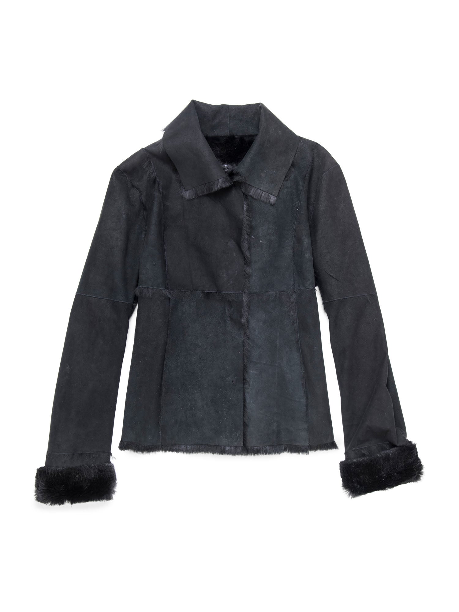 Dolce & Gabbana Fur Shearling Jacket Black-designer resale