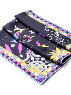 Louis Vuitton Multicolor Butterfly Motif Printed Detail Silk Scarf