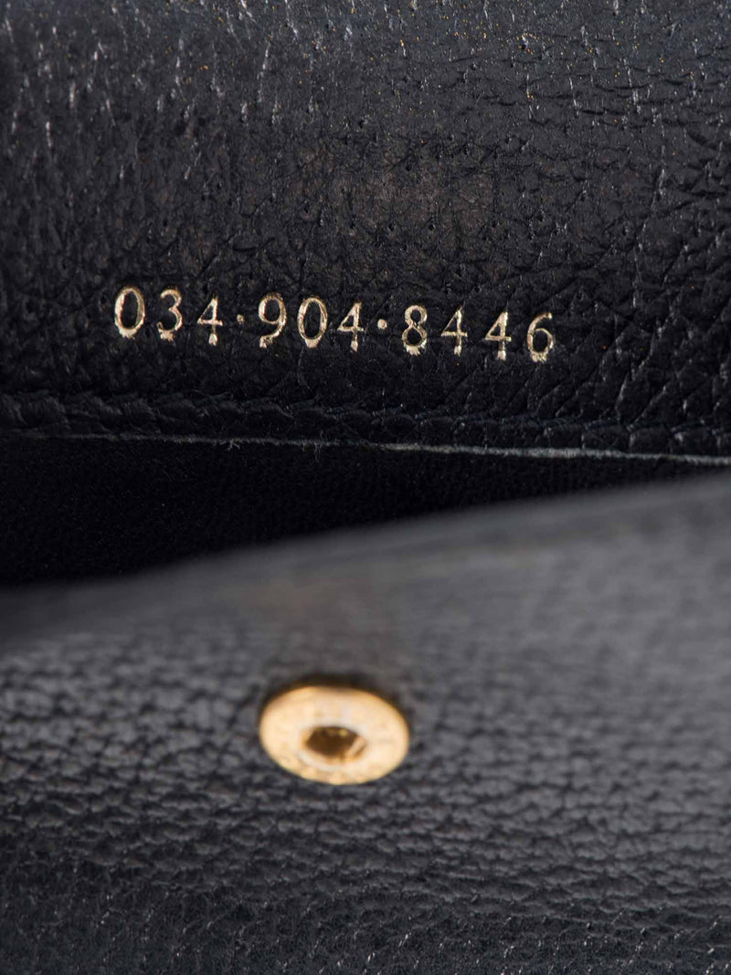 Gucci GG Logo Leather Compact Wallet Black-designer resale