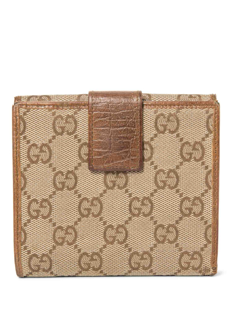 Gucci GG Supreme Canvas Bamboo Wallet Brown-designer resale