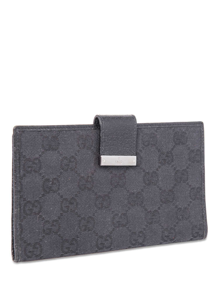 Gucci GG Supreme Canvas Leather Wallet Black-designer resale