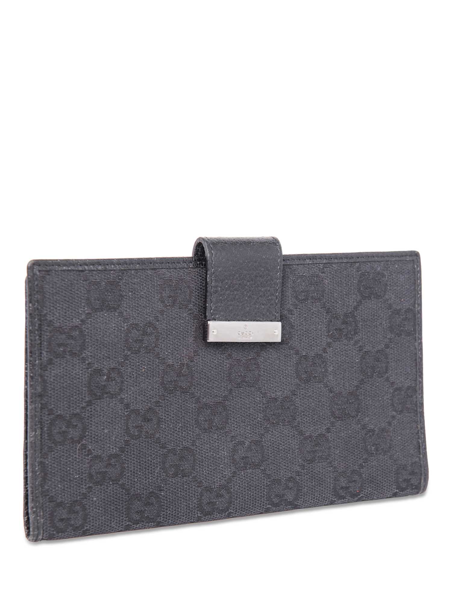 Gucci GG Supreme Canvas Leather Wallet Black