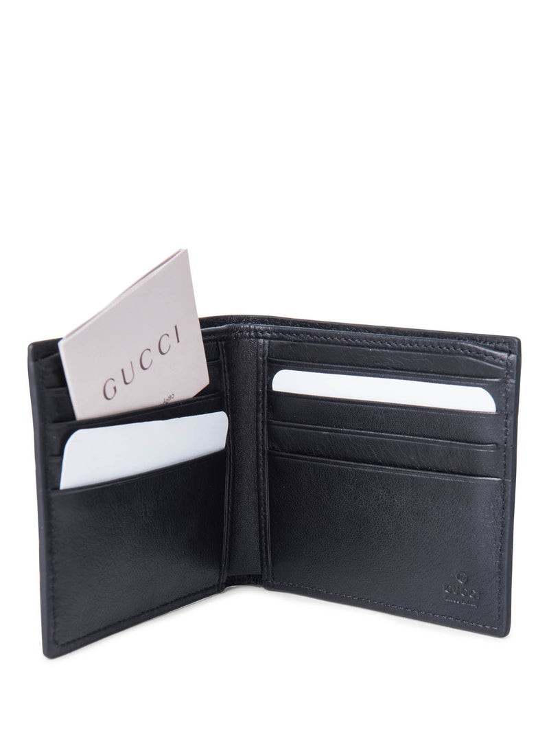 Gucci GG Supreme Leather Unisex Bifold Wallet Black-designer resale