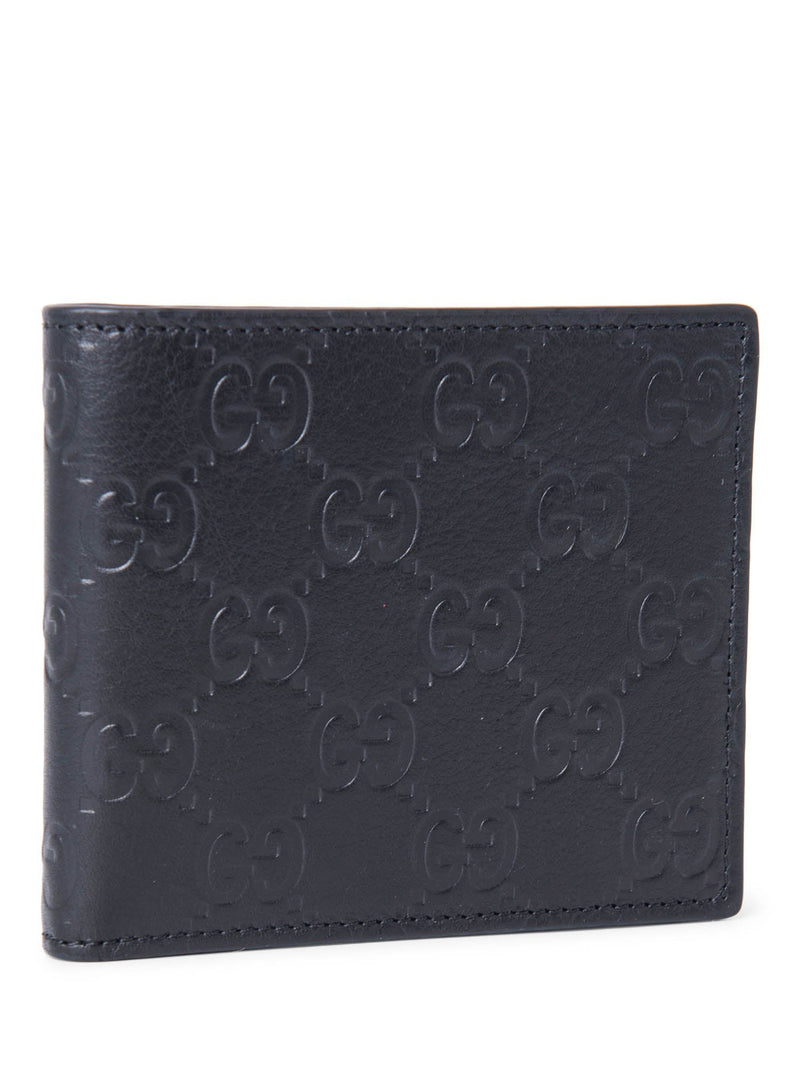 Gucci GG Supreme Leather Unisex Bifold Wallet Black-designer resale