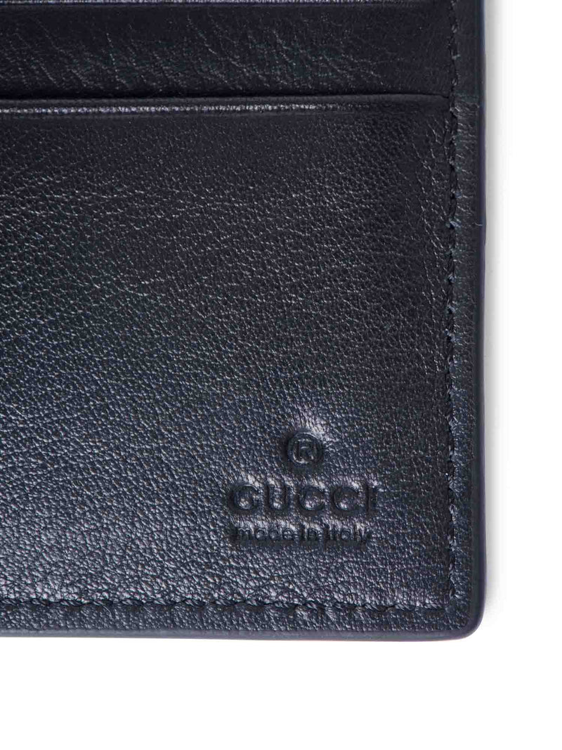 Gucci GG Supreme Leather Unisex Bifold Wallet Black-designer resale