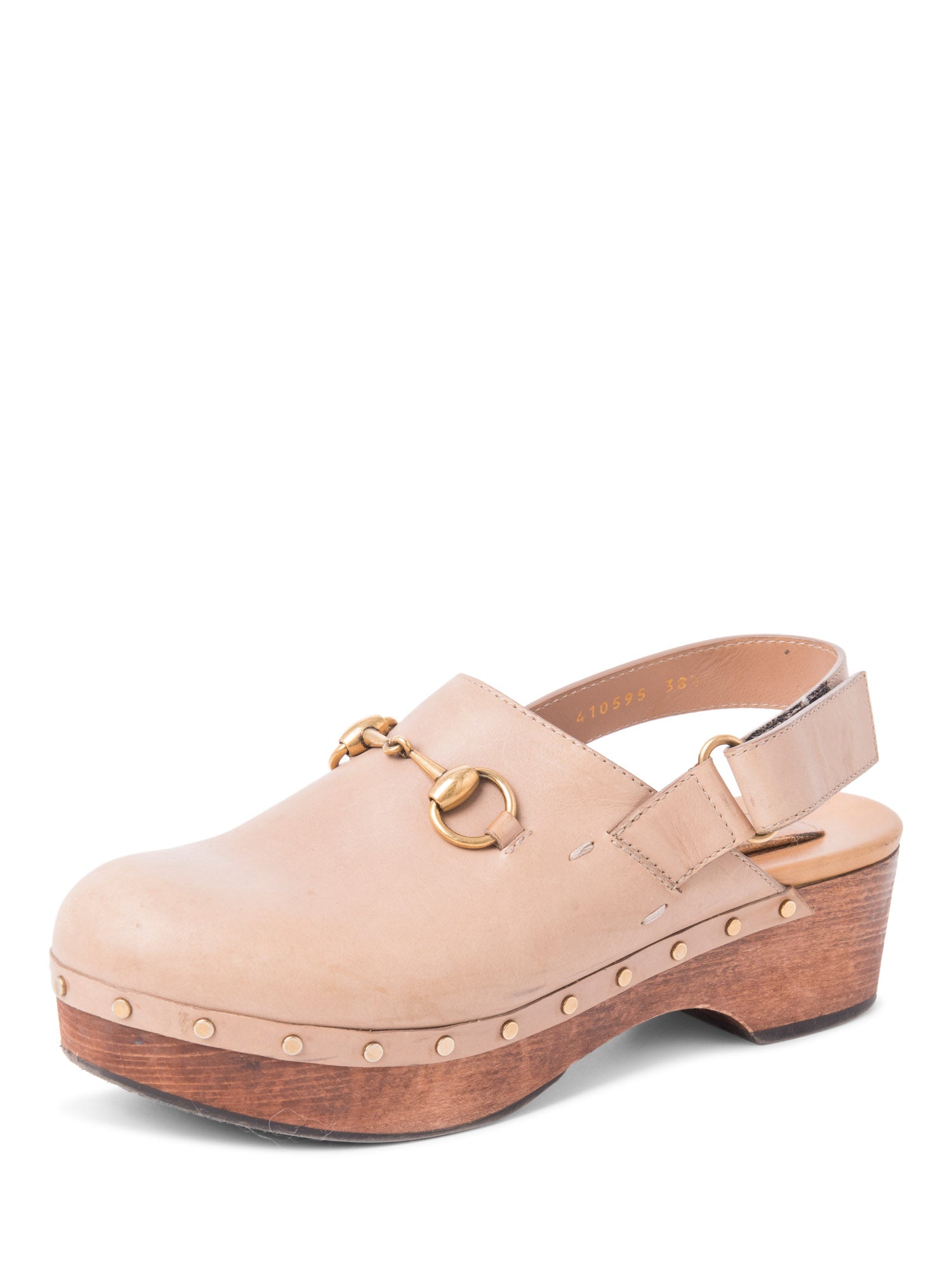 Gucci Horsebit Leather Cloggs Shoes Taupe