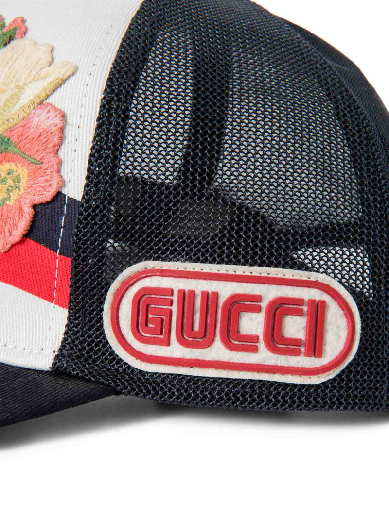 Gucci Logo New York Yankees Baseball Hat Navy White-designer resale