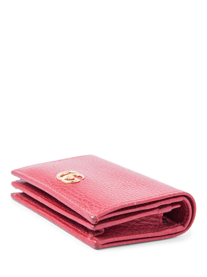 Gucci Marmont Flap Credit Card Wallet Red-designer resale