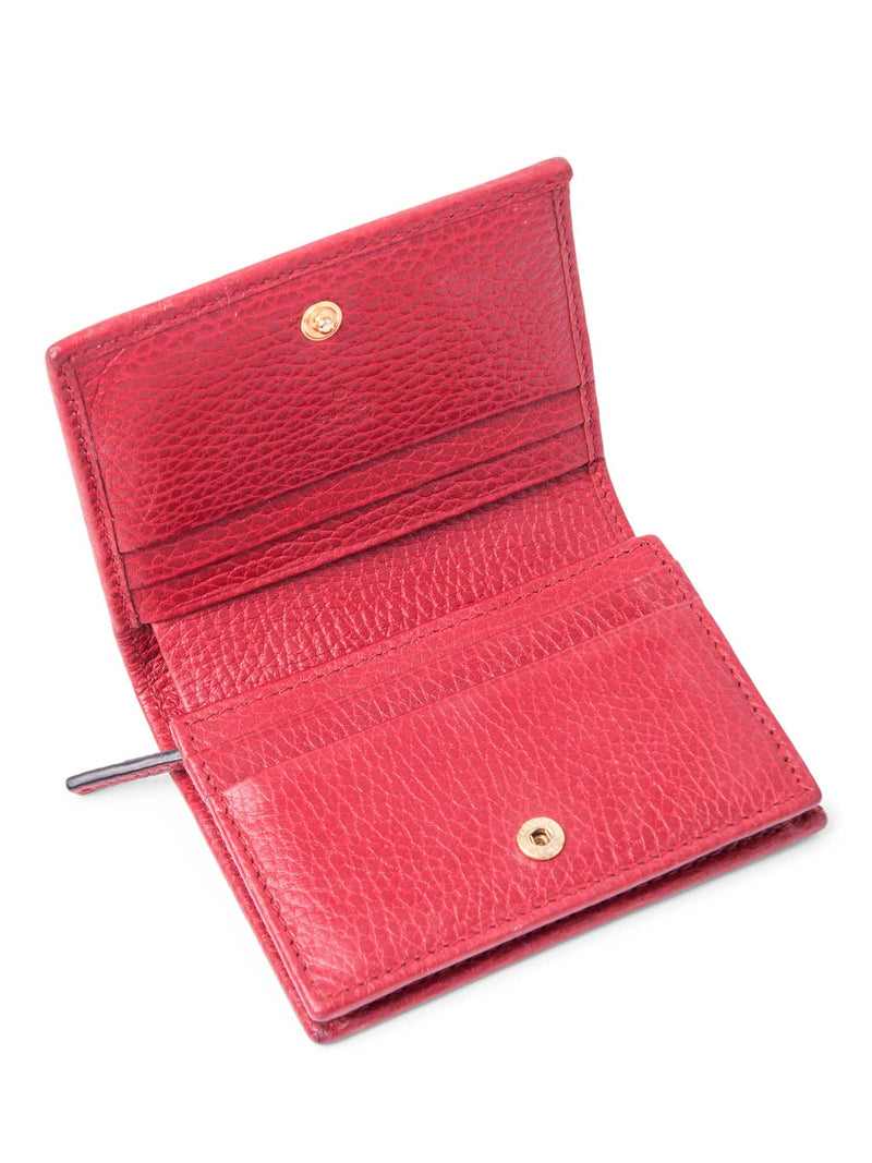 Gucci Marmont Flap Credit Card Wallet Red-designer resale