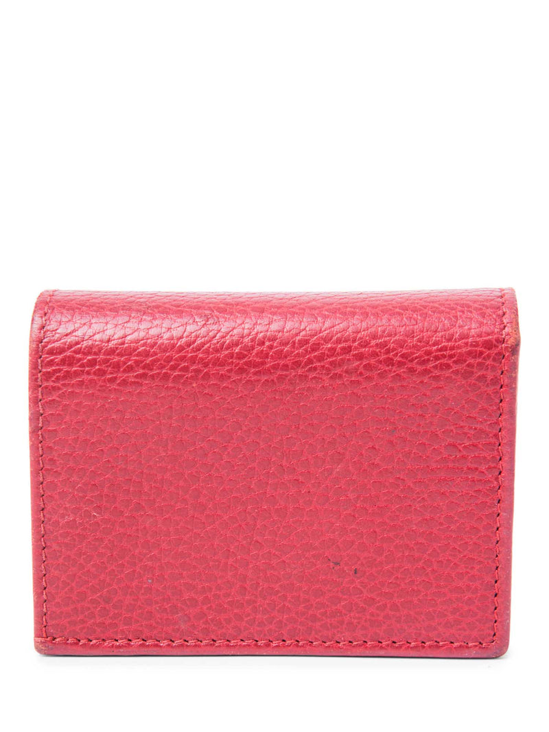 Gucci Marmont Flap Credit Card Wallet Red-designer resale