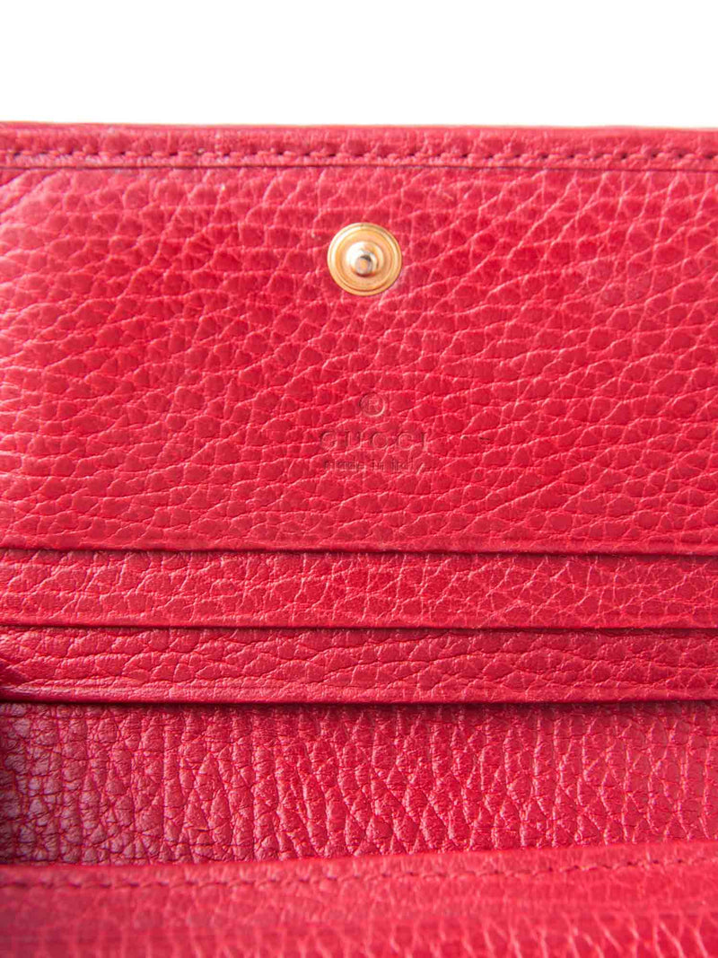 Gucci Marmont Flap Credit Card Wallet Red-designer resale