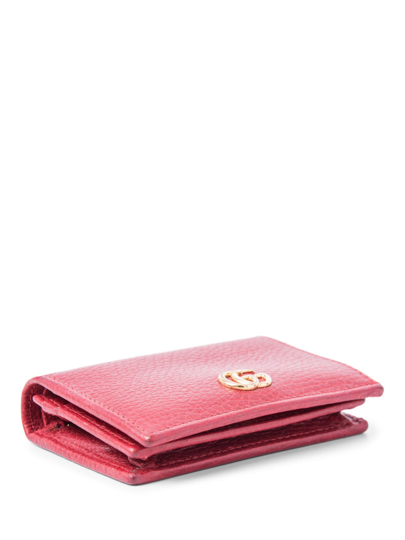 Gucci Marmont Flap Credit Card Wallet Red-designer resale