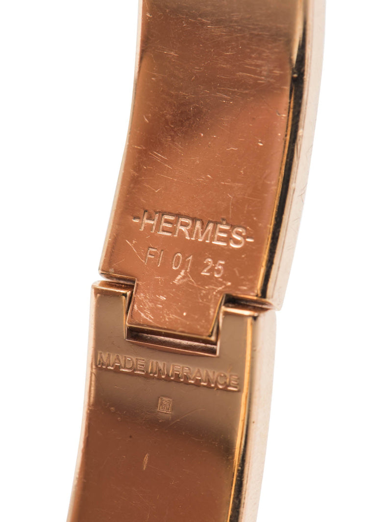 Hermes H Logo Clic Clac Bracelet Black Gold PM-designer resale