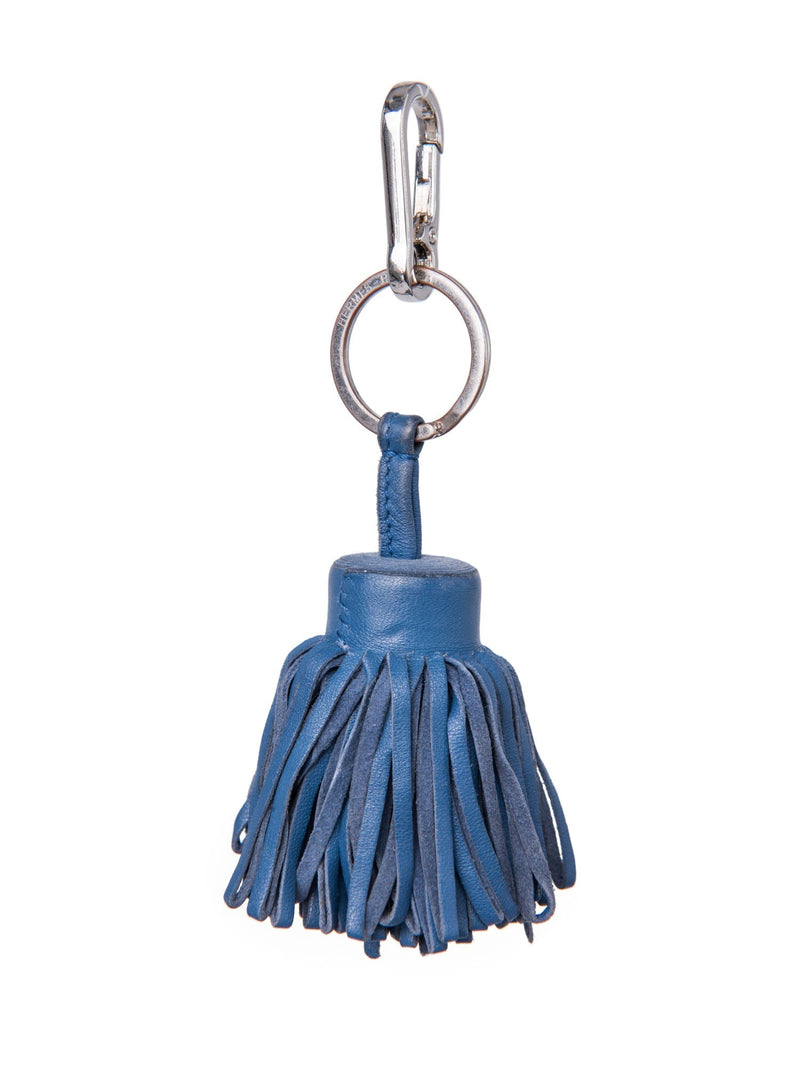 Hermes Tassel Bag Charm Blue Jean-designer resale