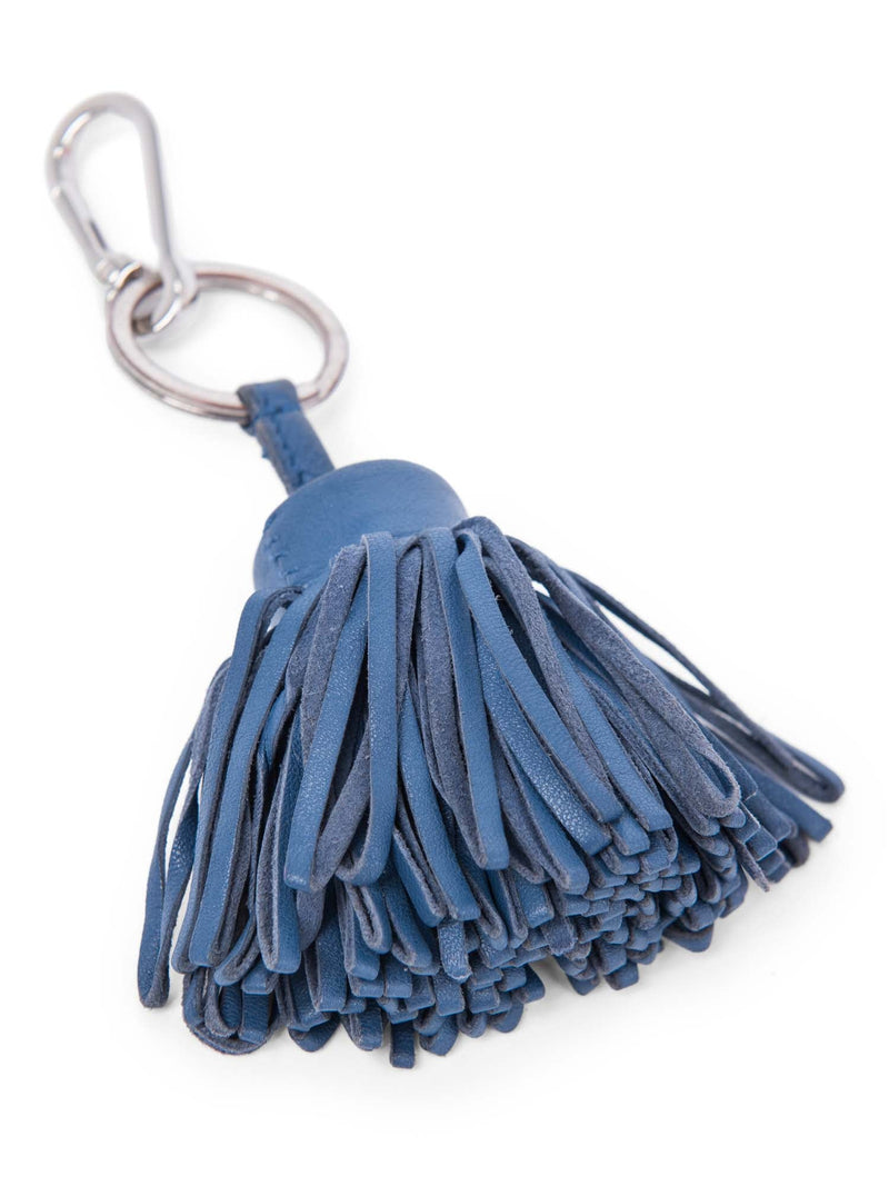 Hermes Tassel Bag Charm Blue Jean-designer resale