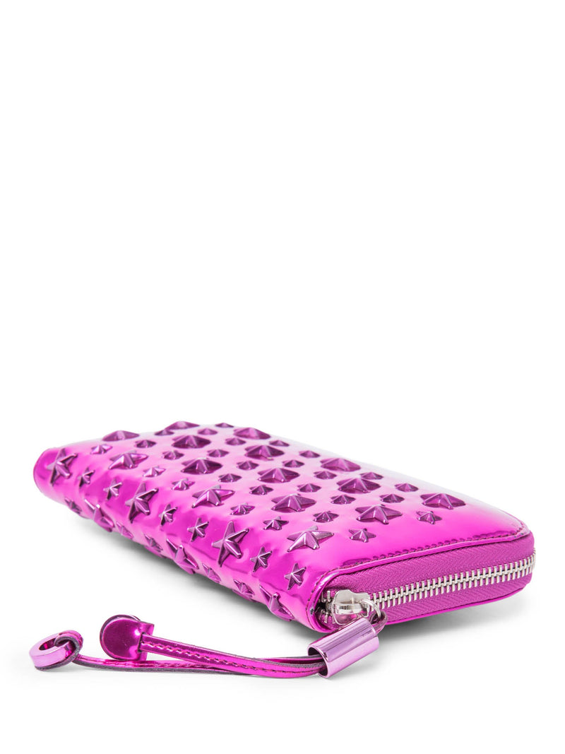 Jimmy Choo Star Studded Long Wallet Pink-designer resale