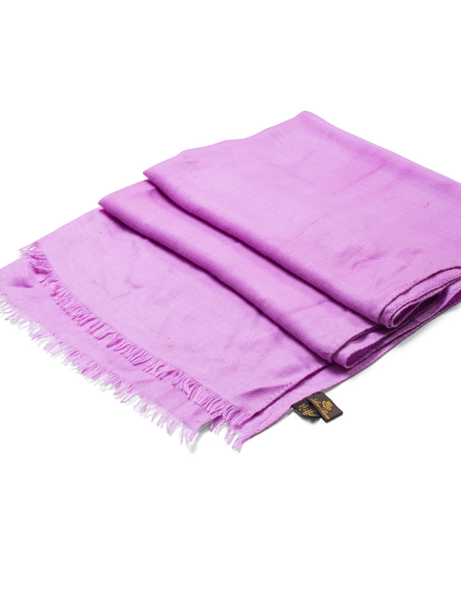 Loro Piana Cashmere Fringe Scarf Lavender-designer resale