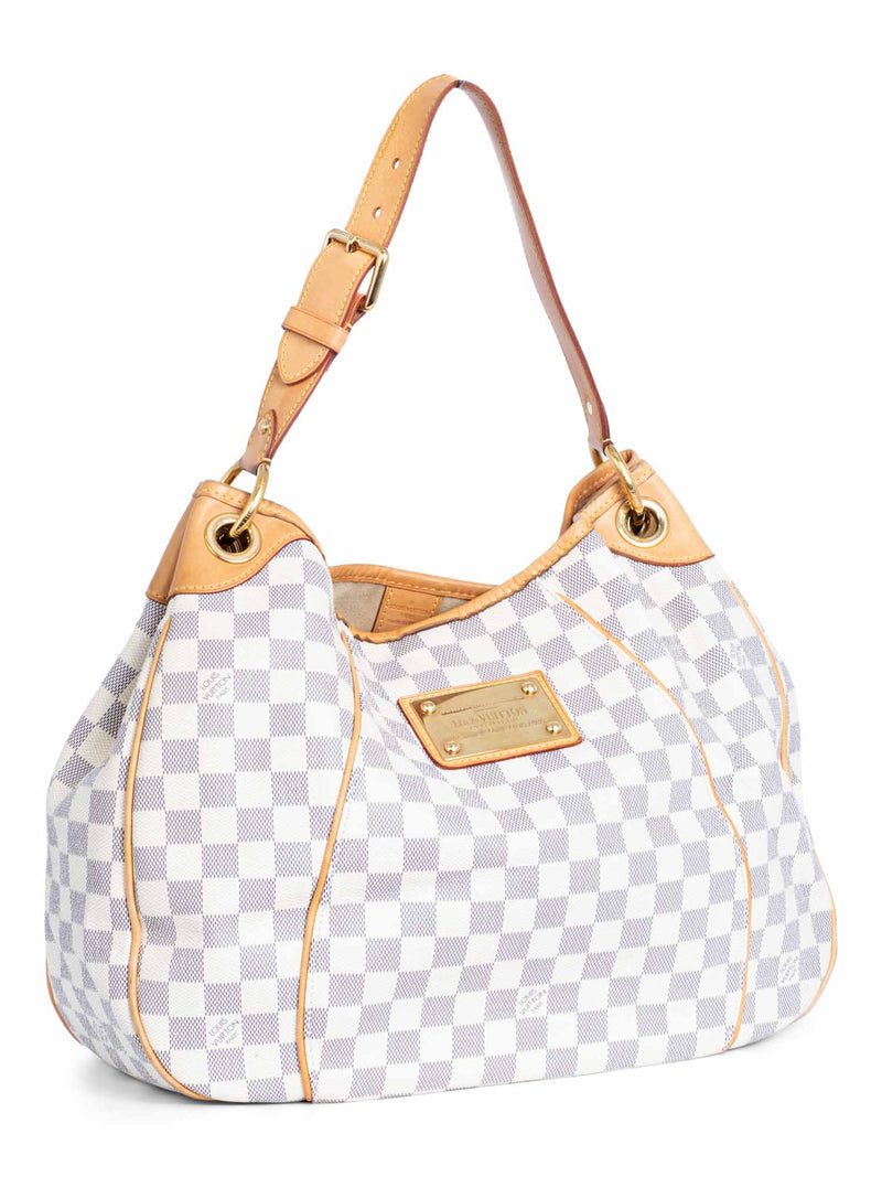 Louis Vuitton Damier Azur Galliera Hobo Bag White-designer resale