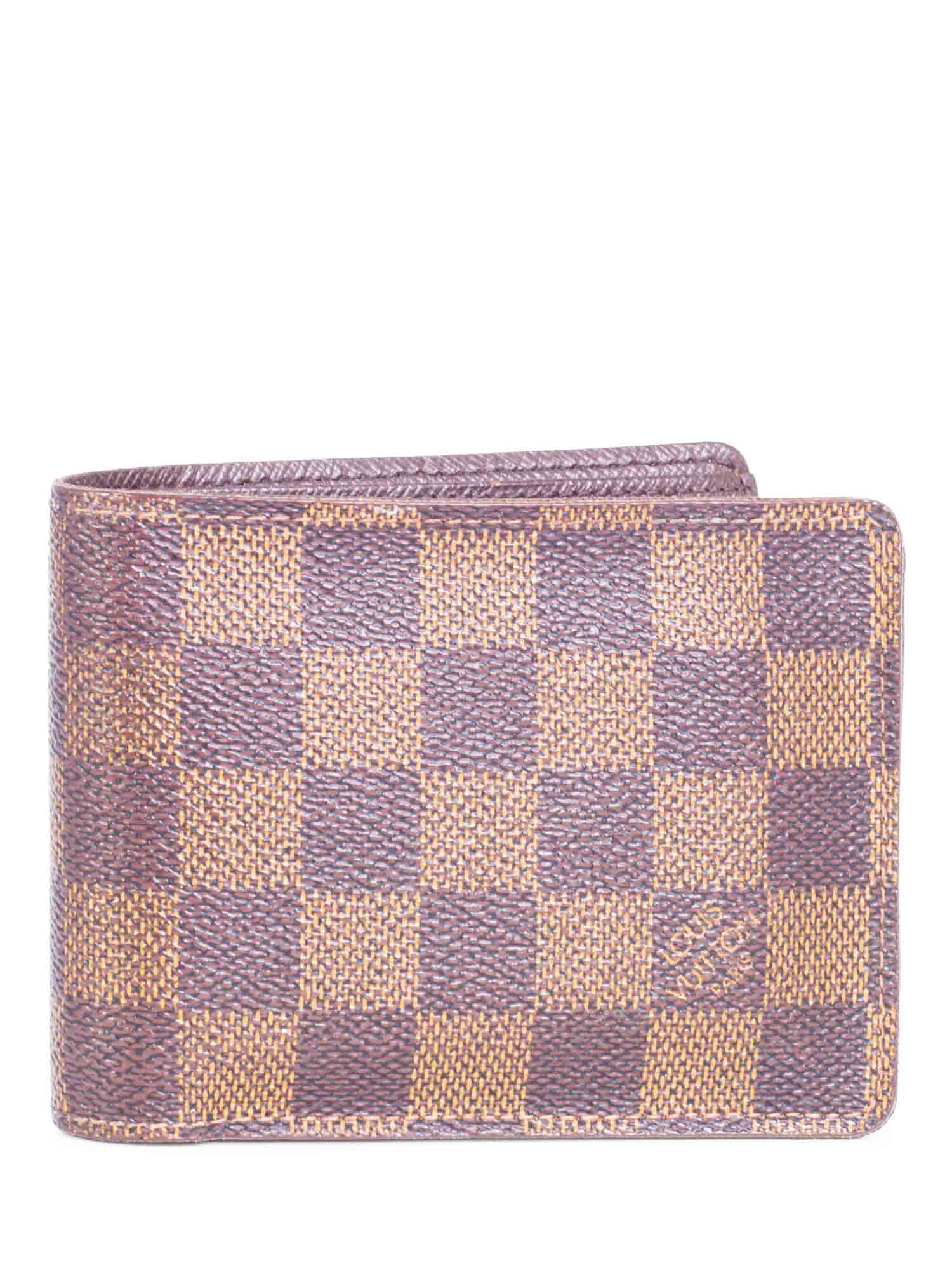 Louis Vuitton Damier Ebene Bifold Wallet Brown-designer resale