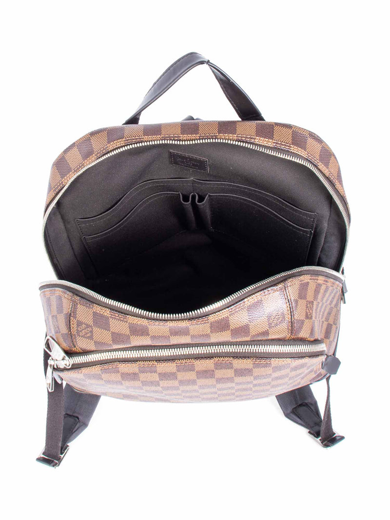 Louis Vuitton Damier Ebene Josh Backpack Brown Black-designer resale