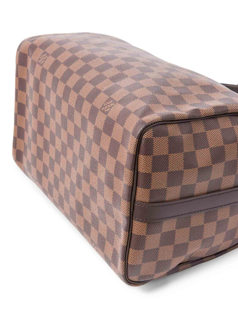 Louis Vuitton Damier Ebene Speedy Bag with Strap 30 Brown-designer resale