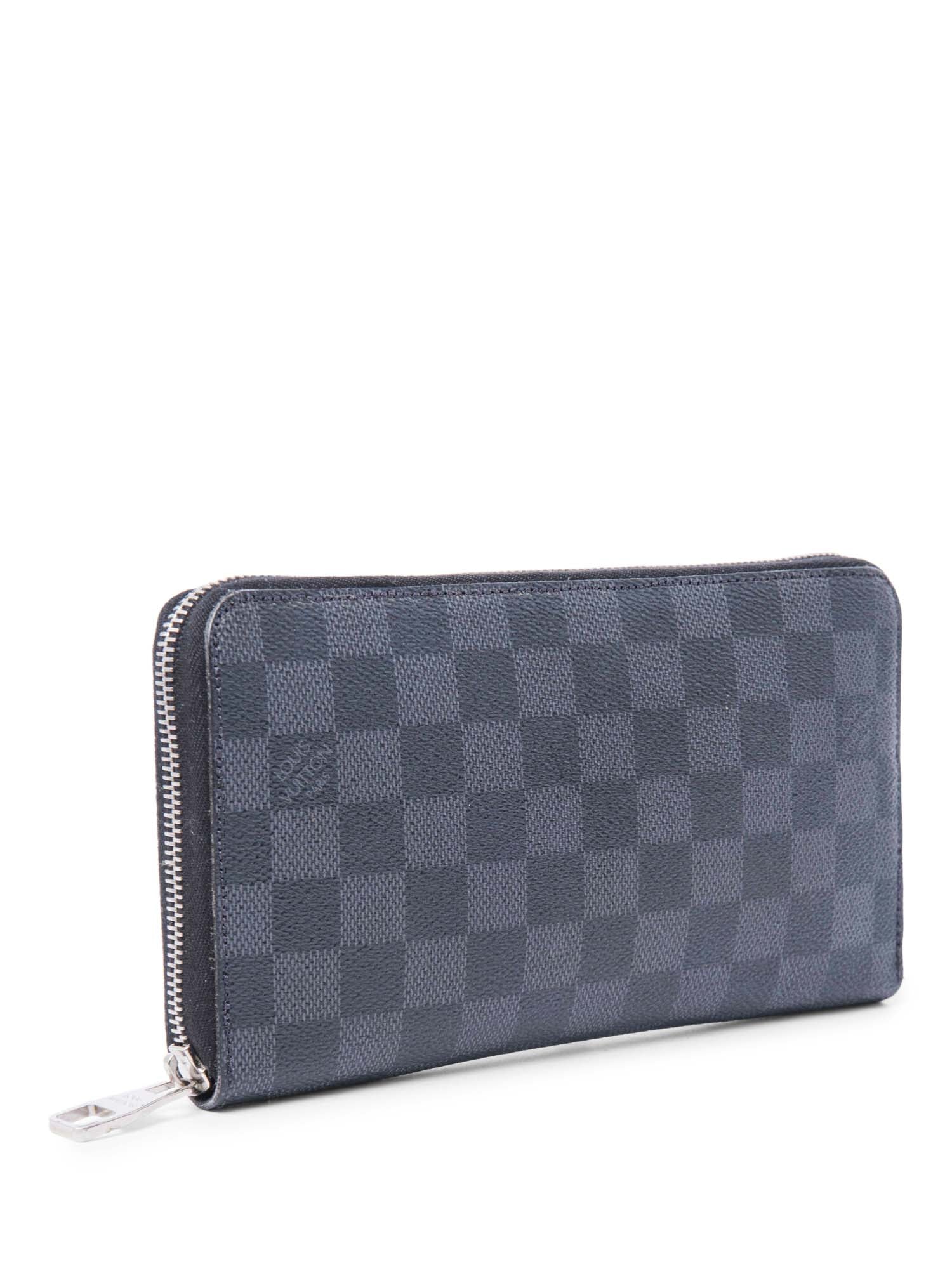 Louis Vuitton Damier Graphite Zip Around Wallet Black-designer resale