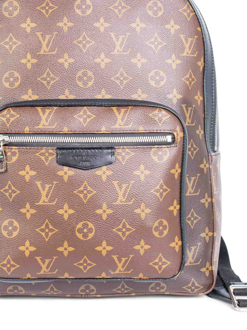 Louis Vuitton Monogram Josh Backpack Brown Black-designer resale