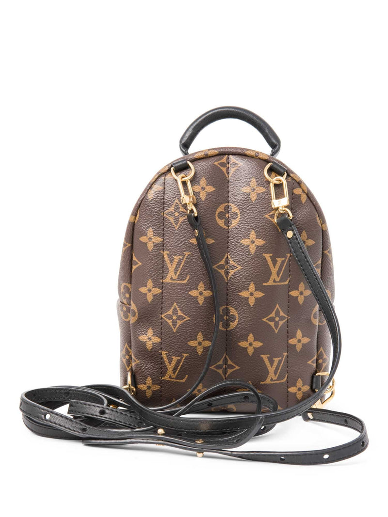 Louis Vuitton Monogram Palm Springs Mini Backpack Brown Black-designer resale