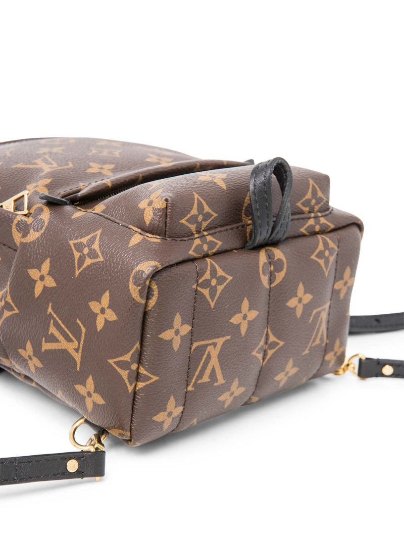 Louis Vuitton Monogram Palm Springs Mini Backpack Brown Black-designer resale